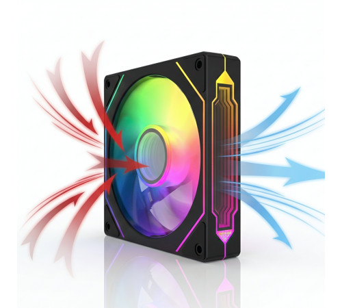 Кулер для корпуса ПК 3D 4PRO стандартный 120мм, ARGB