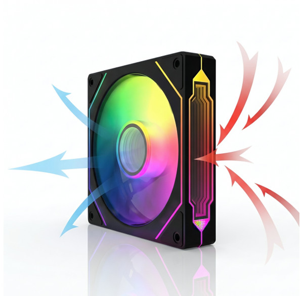 Кулер для корпуса ПК 3D 4PRO реверсивный 120мм, ARGB