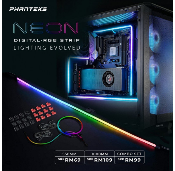 Светодиодная лента для корпуса Phanteks NEON Digital-RGB LED Combo Set Светодиодная лента для корпуса Phanteks NEON Digital-RGB LED Combo Set