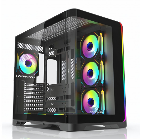 Корпус для ПК Coolman 3D, изогнутый аквариум