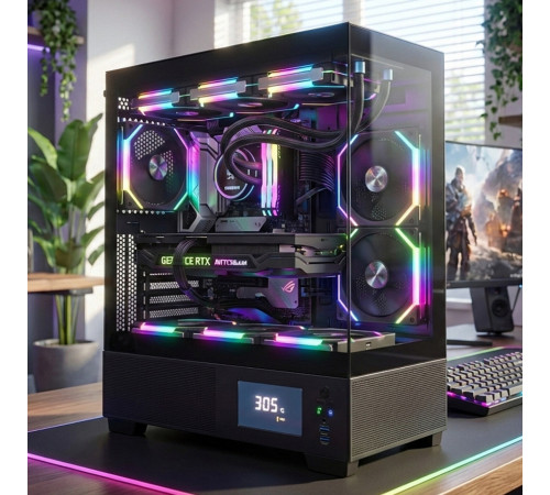 Корпус для ПК Gaming A01D с дисплеем аквариум