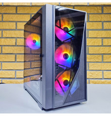 Корпус для ПК Aerocool Black Glass + 4 RGB кулера