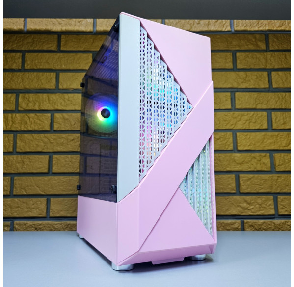 Корпус для ПК Evesky PINK + 4 RGB кулера Корпус для ПК Evesky PINK + 4 RGB кулера