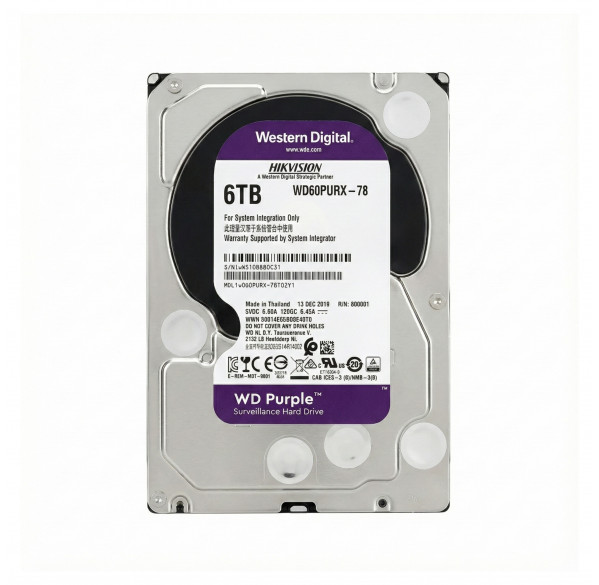 Накопитель жесткий диск HDD 3.5”  6TB WD Purple б/у