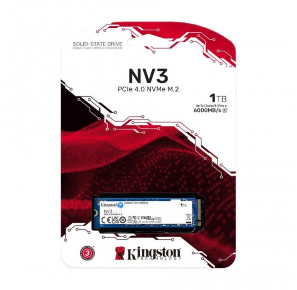 Накопитель SSD M.2 NVMe Kingston NV3 1TB (gen 4.0) Накопитель SSD M.2 NVMe Kingston NV3 1TB (gen 4.0)