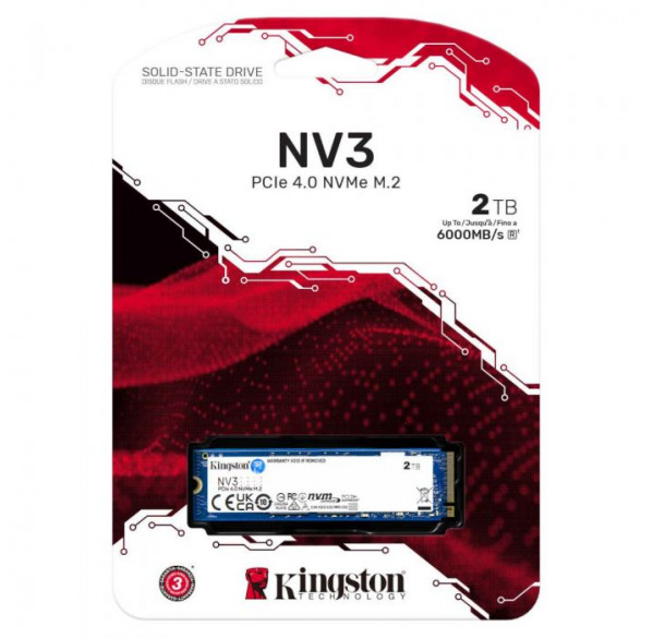Накопитель SSD M.2 NVMe Kingston NV3 2TB (gen 4.0) Накопитель SSD M.2 NVMe Kingston NV3 2TB (gen 4.0)