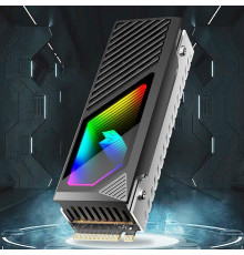 Радиатор для SSD M.2 NVMe AOSOR CM-M2F с 3D ARGB подсветкой, чёрный