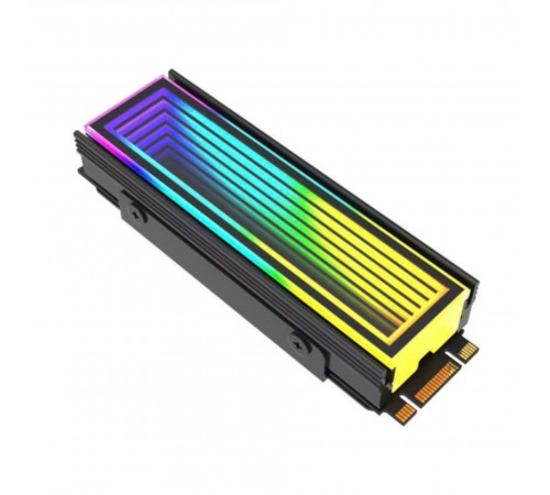 Радиатор для SSD M.2 NVMe с 3D ARGB подсветкой, чёрный