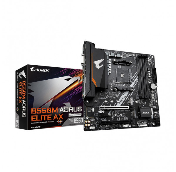 Материнская плата (AM4) B550M AORUS Elite AX WIFI DDR4 Материнская плата (AM4) B550M AORUS Elite AX WIFI DDR4