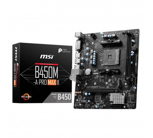 Материнская плата (AM4) B450 - MSI B450-A PRO MAX II (2×DDR4)