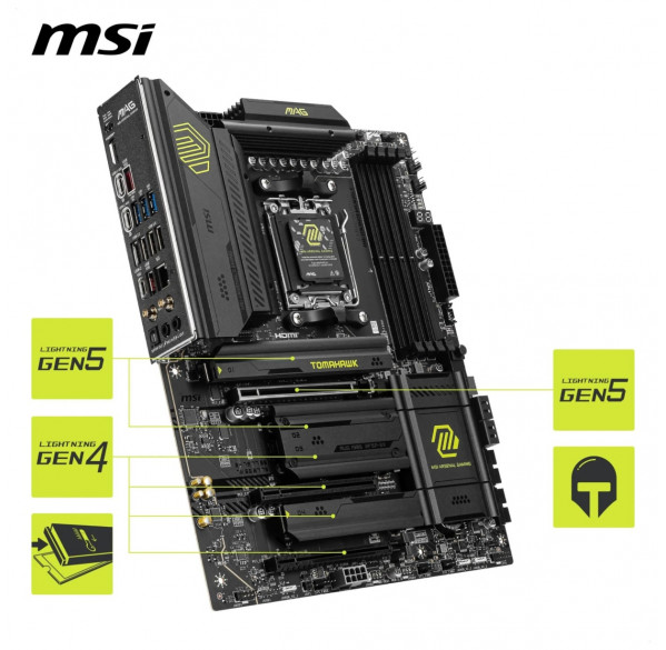 Материнская плата (AM5) X870 MSI MAG Tomahawk WIFI, DDR5 