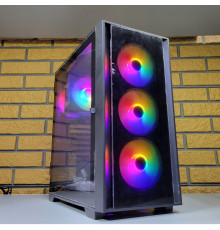 Корпус для ПК Aerocool Black Glass + 4 RGB кулера