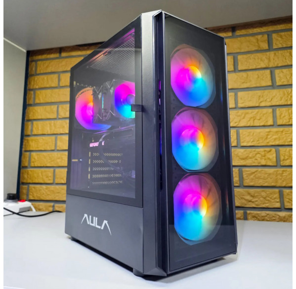 Корпус для ПК AULA R21 Glass + 4 LED кулера Корпус для ПК AULA R21 Glass + 4 LED кулера