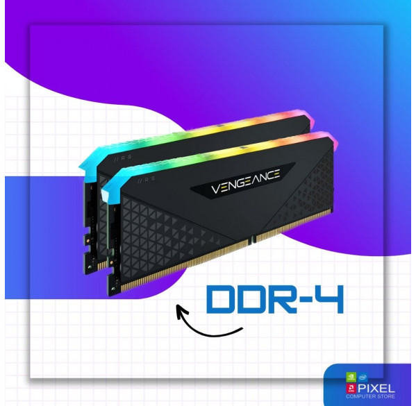 Оперативная память Corsair VENGEANCE DDR4 RGB 3600MHz 2 x 16GB RS Black