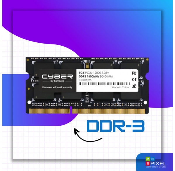 Оперативная память Cyber для ноутбука DDR3L 8 GB 1600MHz