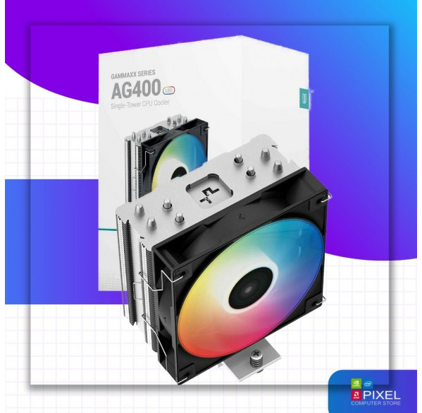 Кулер процессорный башенный Deepcool AG400 LED 4-ТРУБКИ 1151/1200/1700/AMD