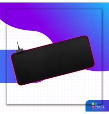 Коврик для стола mousepad 900x400 чёрный с RGB подсветкой