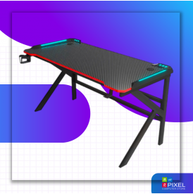 Стол компьютерный игровой D2105, 120x60см, с LED подсветкой