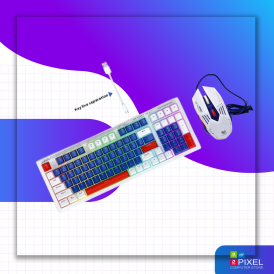 Клавиатура и мышь проводное T-Wolf TF610 LED WHITE