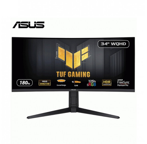 Монитор 34" игровой ASUS TUF Gaming WQHD 180Hz изогнутый