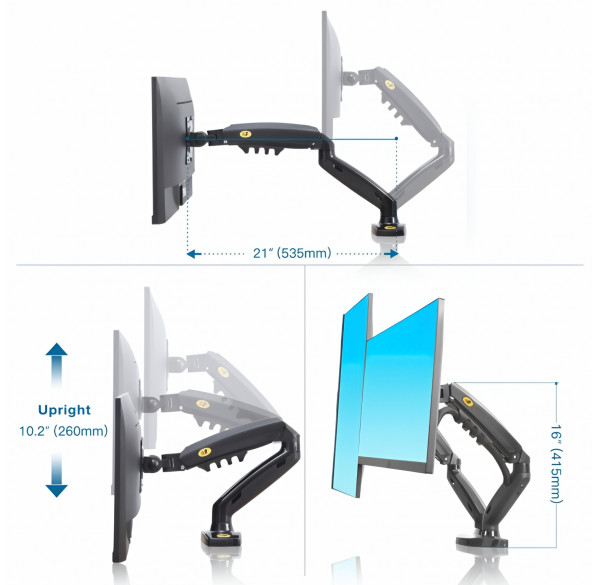 Кронштейн для двух мониторов North Bayou F160 (17"-32")